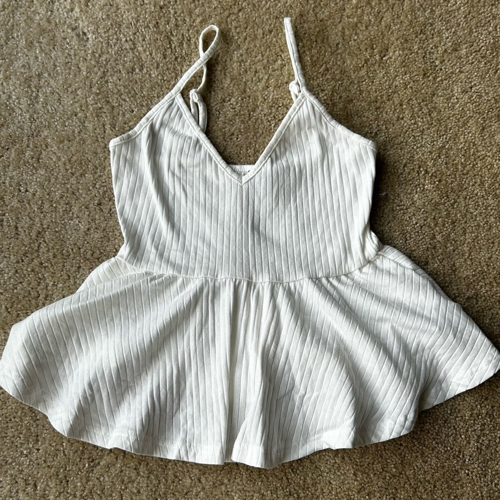 SHEIN White Ribbed Camisole Top